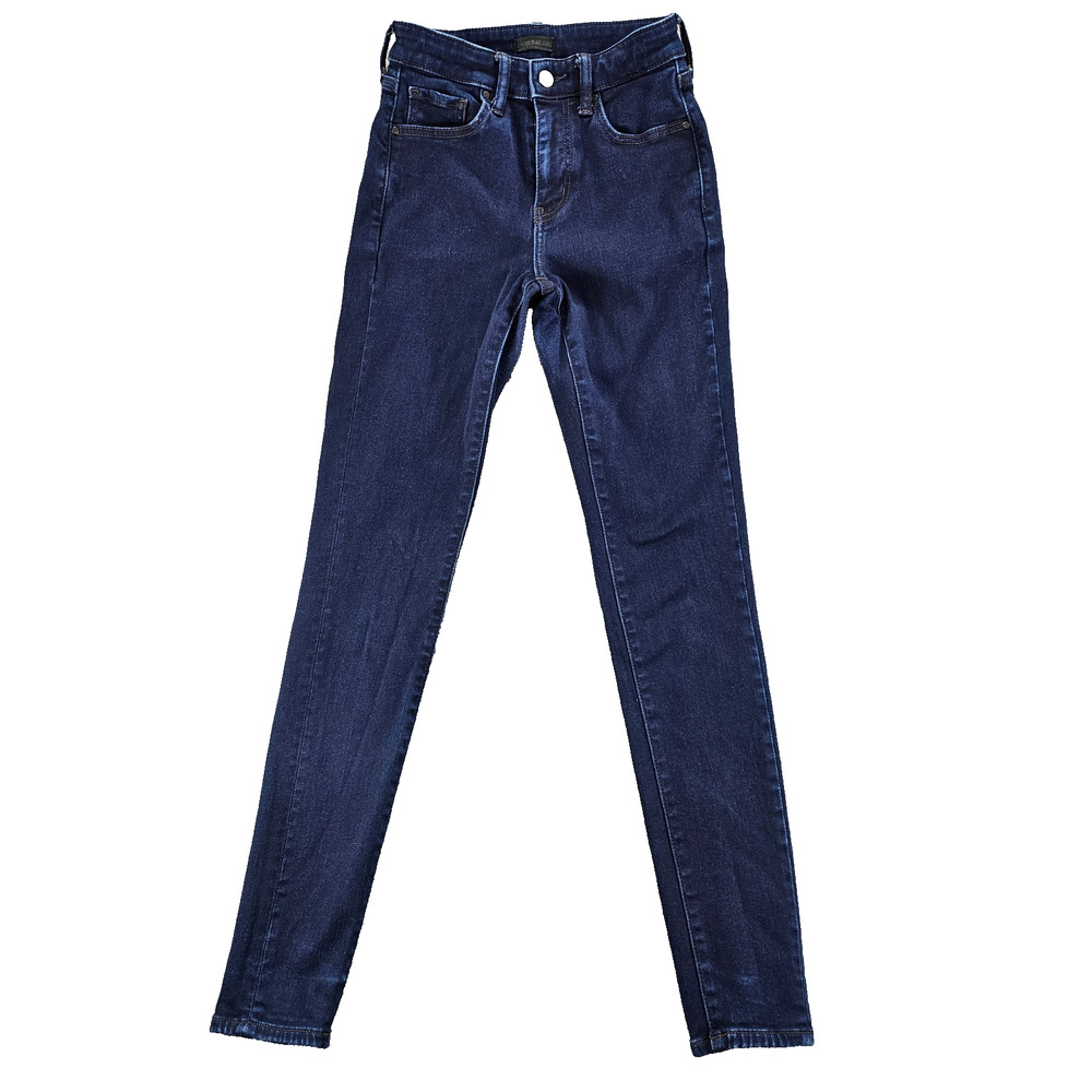 Uniqlo Heattech Jeans Womens Size 23 x 31 (measures 23 x 29) Skinny Dark Rinse